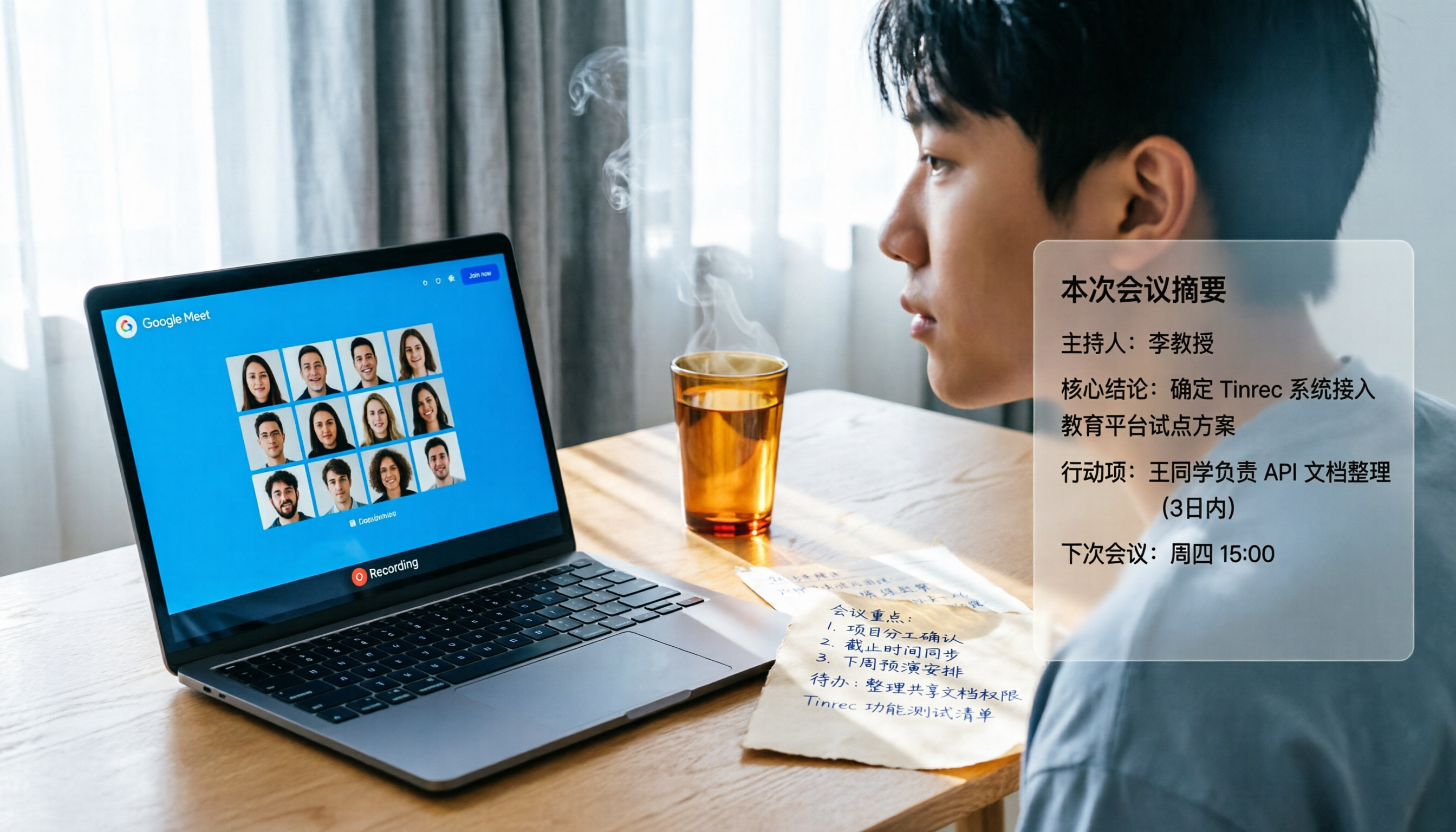2026年Google Meet会议记录工具选购指南：3款实测与建议