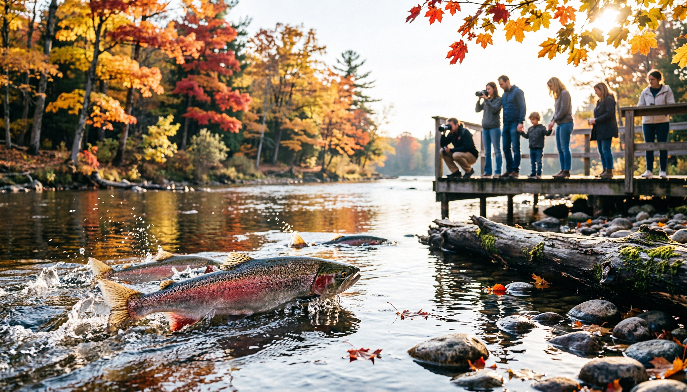 2026 Nottawasaga 三文魚洄游:Pretty River vs Beaver River,5個觀察點PK,賞魚指南