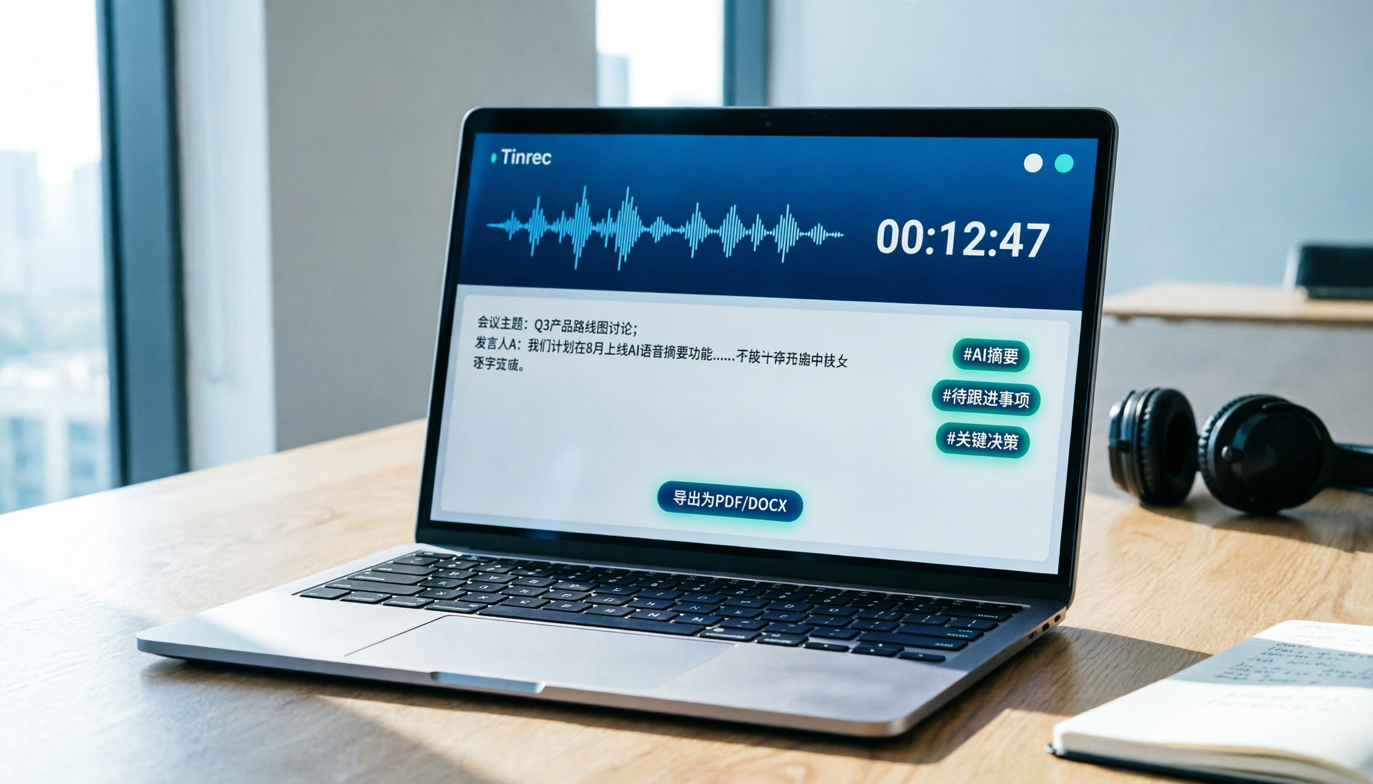 2026年Mac录音推荐怎么选？5步用Tinrec完成录音与会议整理