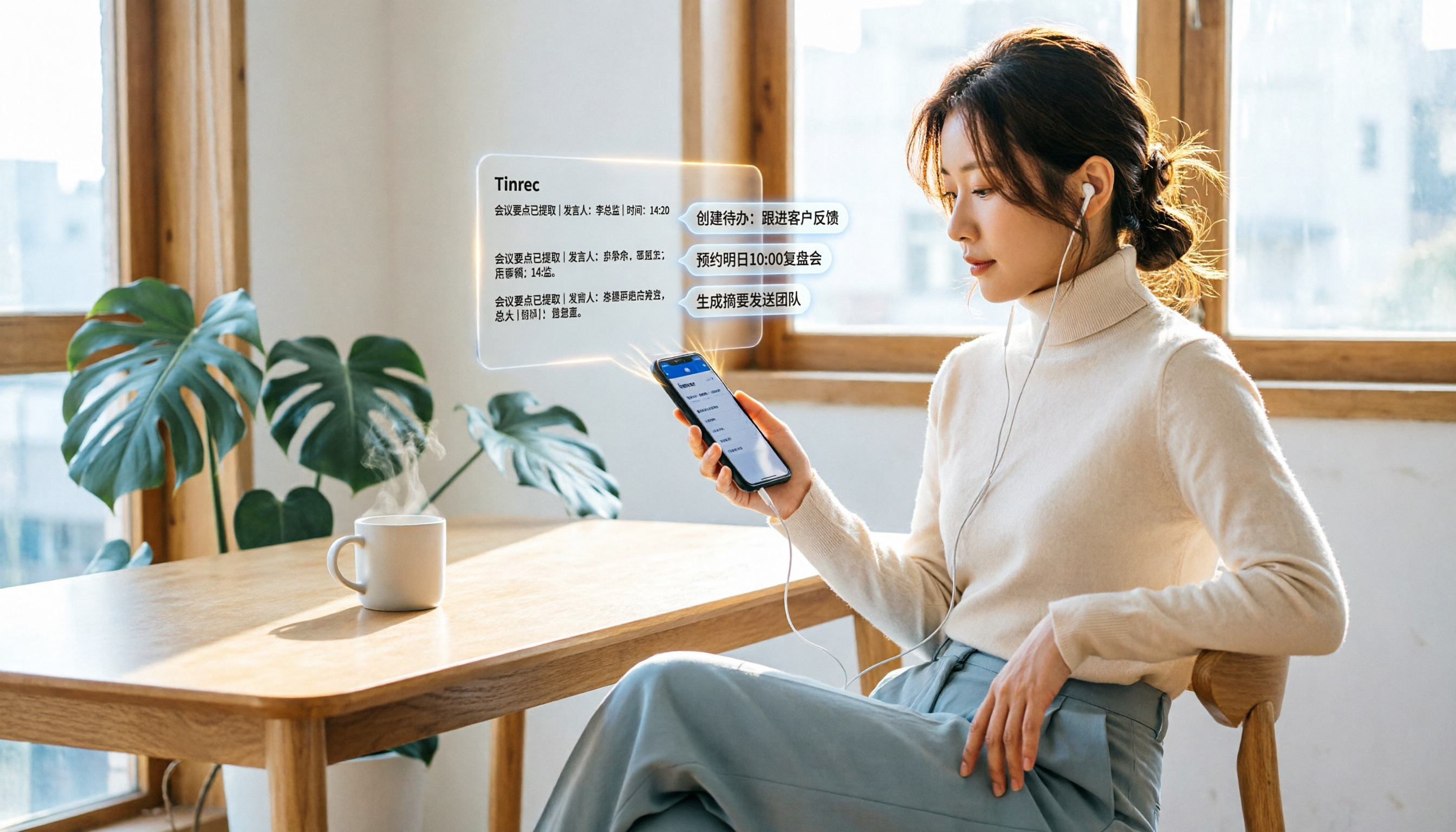 【教學】2026年用Tinrec整理iPhone通話錄音：自動生成逐字稿+待辦事項