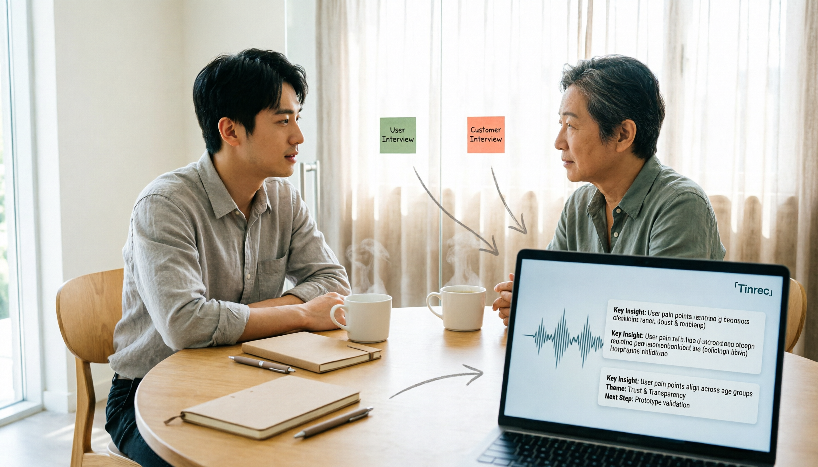 【教學】2026年用戶訪談與客戶訪談差別:5個判斷維度+逐字稿整理流程