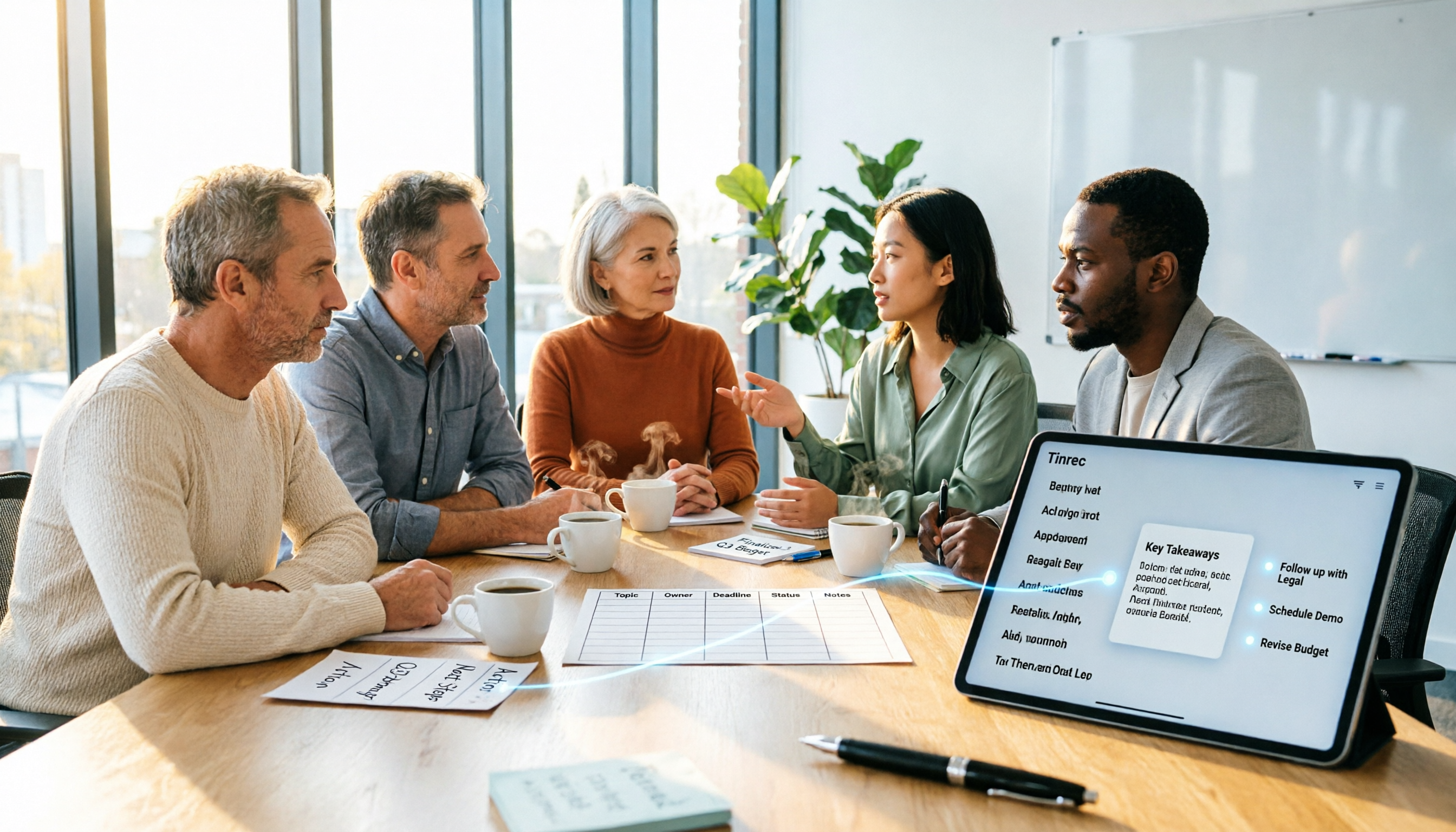 How to Create Meeting Minutes Templates in 2026: 5-Column Template + AI-Generated Action Items