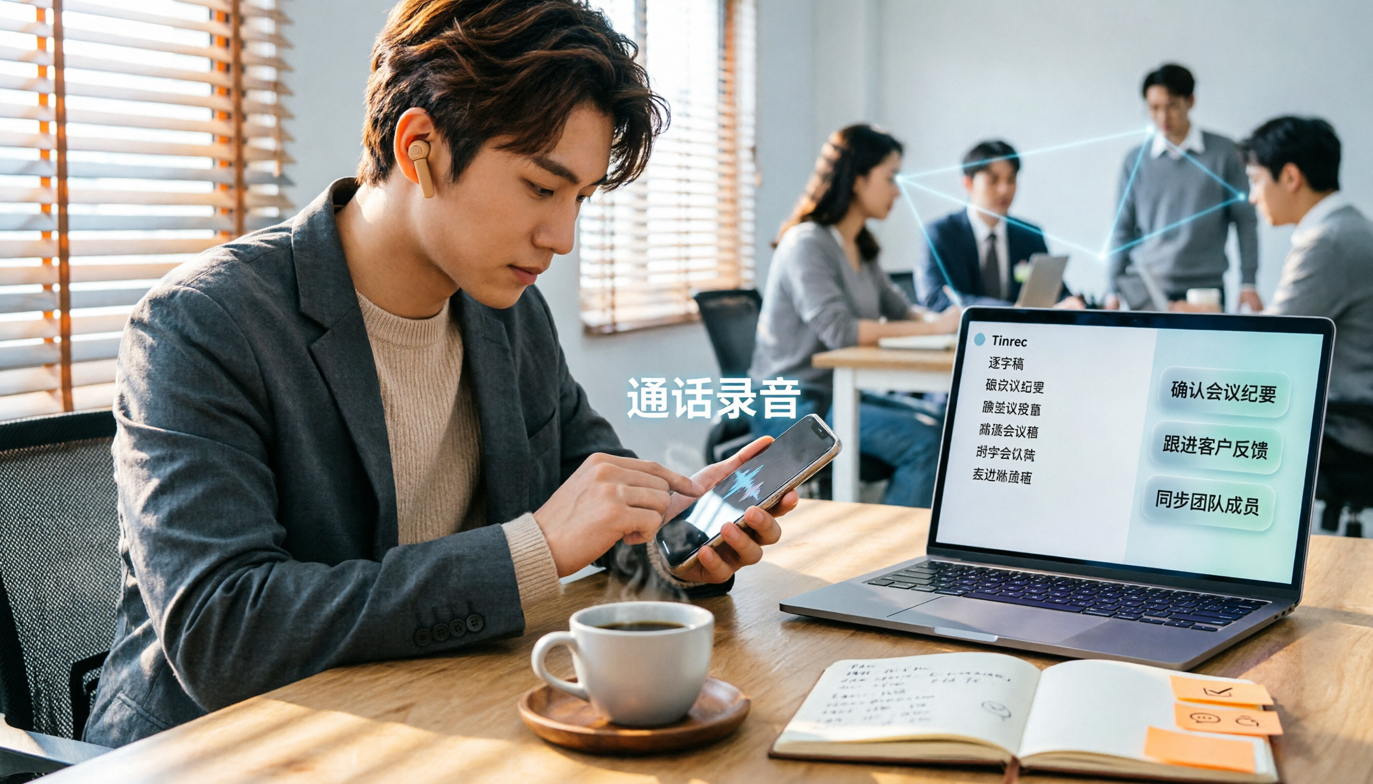 【教學】2026年LINE通話錄音整理:iPhone本機截取一鍵錄音+Tinrec生成逐字稿與待辦